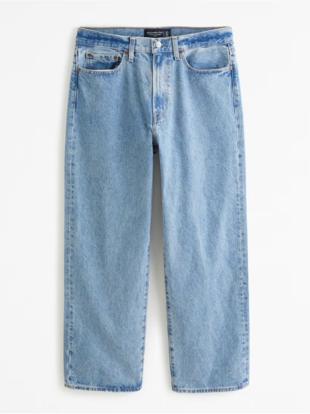 Abercrombie & Fitch rigid denim baggy jean men’s 28/34 unisex blue denim y2k 90s